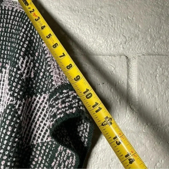 Doncaster Pink & Green Knit Short Sleeve Zip Up Sweater - Picture 6 of 9